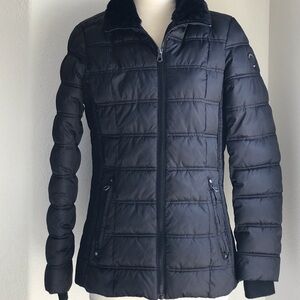 Nautica Puffer Jacket Full Zip Front Women's size Small Water Resistant NO HOOD